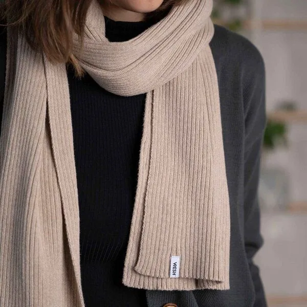 Vresh Clothing Vresh Clothing Vivi - Schal aus Biobaumwolle, Beige, – Produktbild 4 von 4