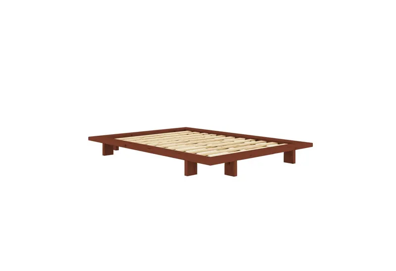 Karup Design Futonbett Bettgestell JAPAN BED Futonbett aus FSC®-zertifiziertem Massivholz (Mit Lattenrost), zeitlos, bequem & in mehreren Farben und Größen erhältlich, Rot, – Produktbild 4 von 5