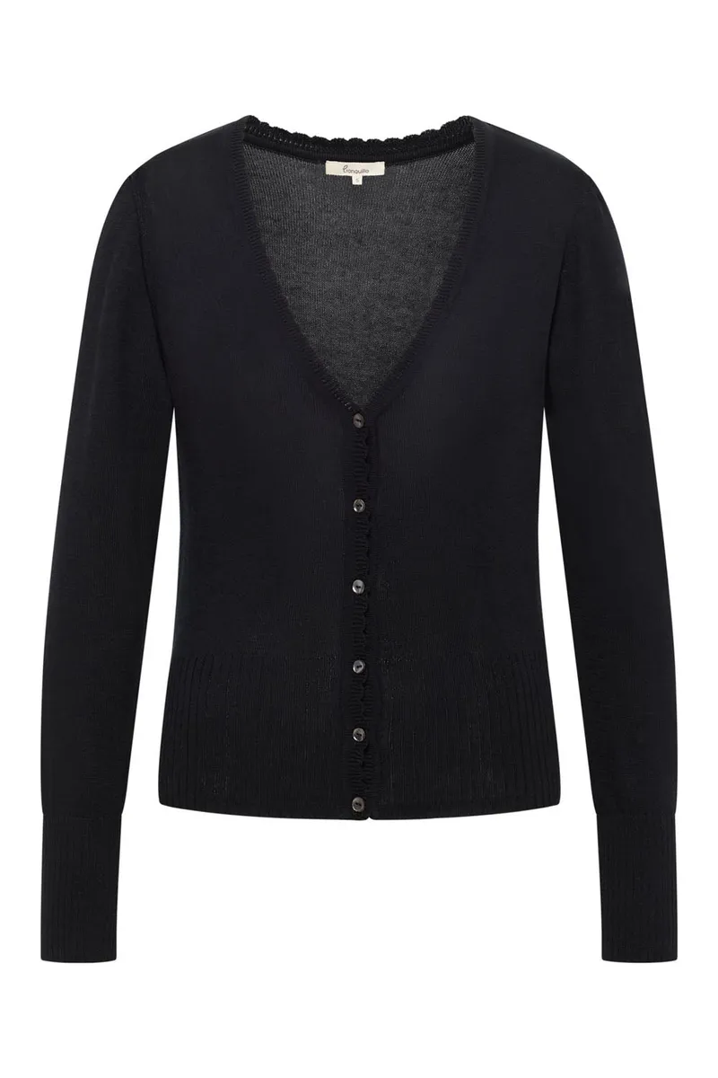 Tranquillo Tranquillo Cardigan Linaa aus Biobaumwolle, Black, – Produktbild 1 von 6