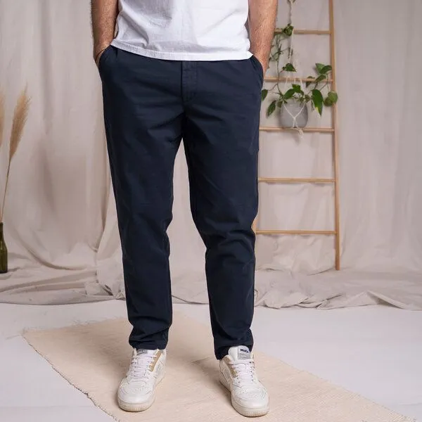 Vresh Clothing Vresh Clothing Vabiolo - Chino aus Biobaumwoll-Mix, Navy, – Produktbild 3 von 4
