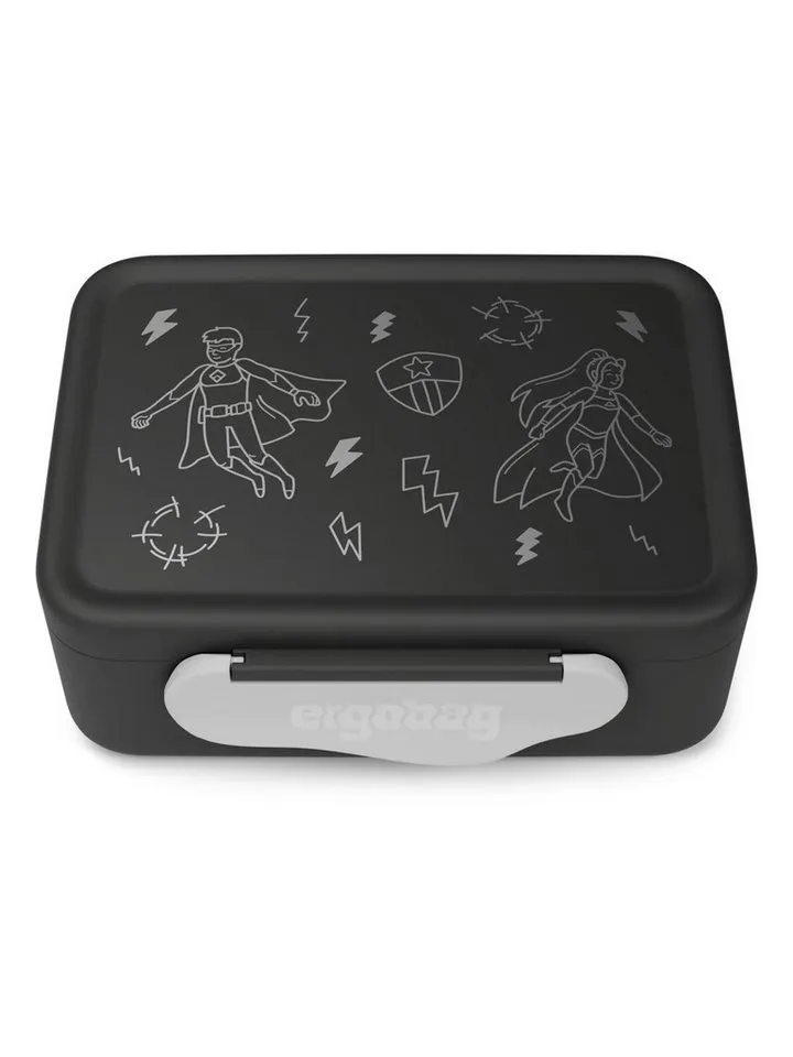Ergobag Ergobag Lunchbox Brotdose, Kunststoff, (Brotdose, 1-tlg., 1x Brotdose), spülmaschinengeeignet bis 45 Grad, Handwäsche empfohlen, Schwarz, – Produktbild 5 von 8