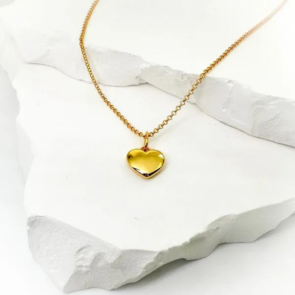 MOANINA MOANINA Kette My Love Herz - 925 Silber/18k Gold Vermeil - 3 Längen, Gold, – Produktbild 1 von 4