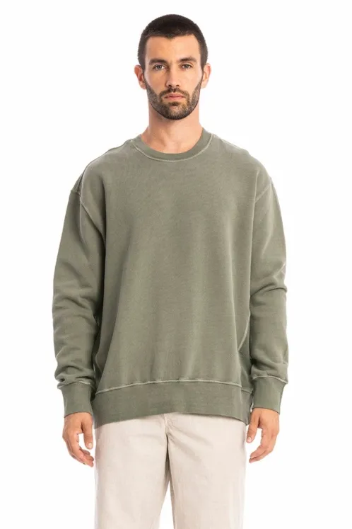 RAVENS VIEW IBIZA RAVENS VIEW IBIZA Herren vegan Sweatshirt Mistral Dust Olive, Olivgrün, – Produktbild 2 von 2
