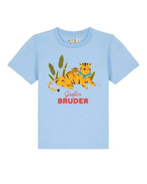 watabout.kids watabout.kids T-Shirt Kinder Tiger Großer Bruder, Blue soul, – Produktbild 1 von 3