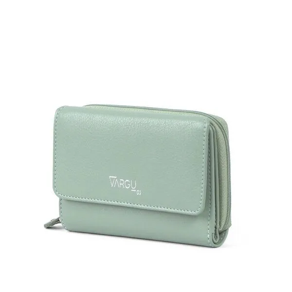 Vargu Vargu Echtleder Geldbörse NILA 1-A mono, Sage green, – Produktbild 2 von 4