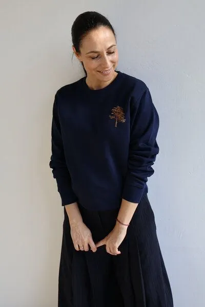 Kultgut Kultgut Biofair - Pullover / Tree, Dunkelblau, – Produktbild 1 von 4