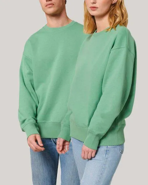 YTWOO YTWOO Lässiges Sweatshirt in Bio-Qualität, Pullover, Sweater, Unisex, Mintgrün, – Produktbild 1 von 4