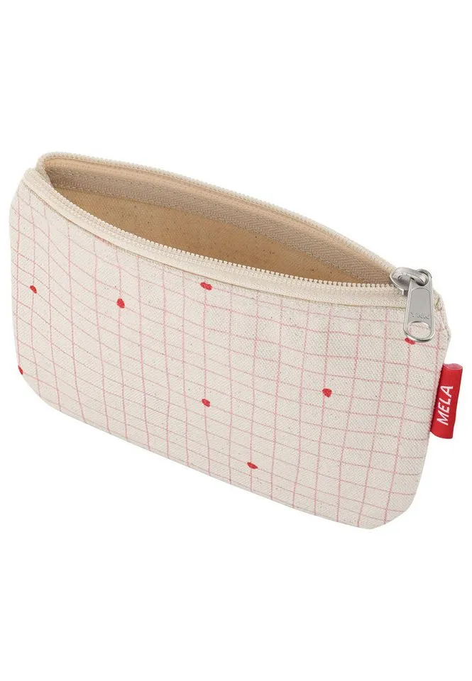 MELA MELA Kosmetiktasche Kleine Kosmetiktasche, Greige / candy grid print, – Produktbild 3 von 3