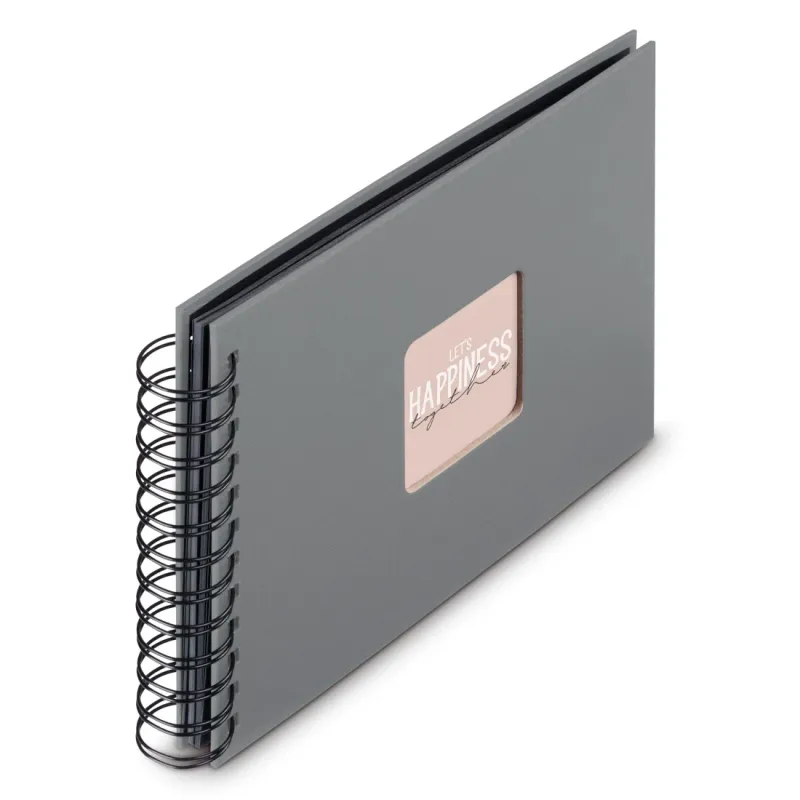 Hama Hama Spiral-Album "Fine Art", 24x17 cm, 50 schwarze Seiten, Steingrau – Produktbild 1 von 5