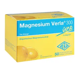 Verla-Pharm Arzneimittel Verla-Pharm Arzneimittel MAGNESIUM VERLA 300 Orange Granulat Granulat, 50 St. – Produktbild 1 von 1