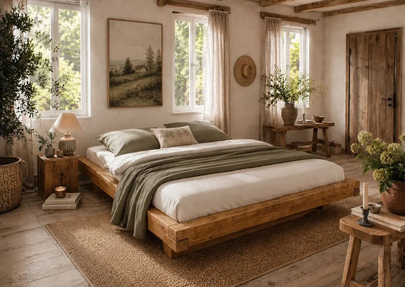 OTTO home Massivholzbett Ultima, hohe Belastbarkeit, Futonbett ohne Kopfteil (3-tlg), aus Eiche oder Fichte, FSC-zertifiziert, in vielen Breiten, Beige, – Produktbild 6 von 8