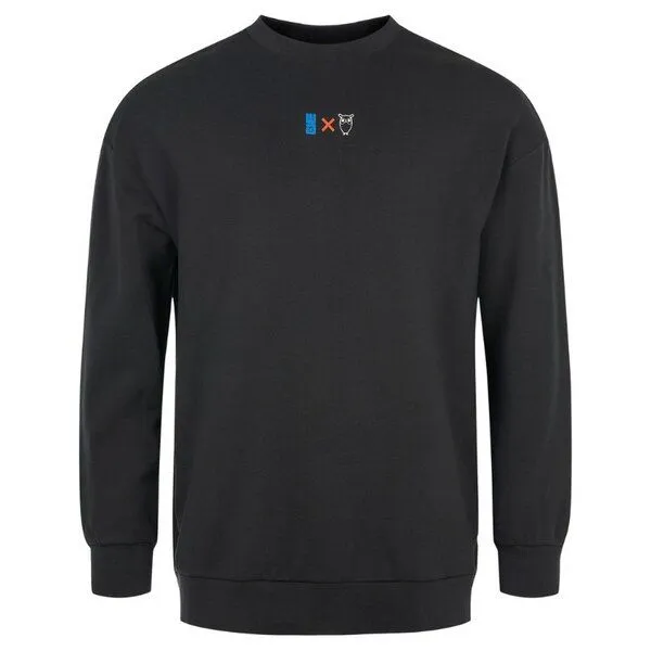 KnowledgeCotton Apparel KnowledgeCotton Apparel WATERAID oversized crew neck sweat, Black jet (schwarz), – Produktbild 1 von 3