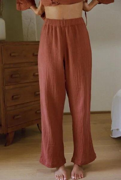 Nénés Nénés Haydée Pyjamahose, Terrakotta, – Produktbild 1 von 4