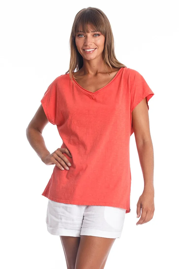 RAVENS VIEW IBIZA RAVENS VIEW IBIZA Damen vegan Oberteil Arizona Radian Red, Hellrot, – Produktbild 2 von 2