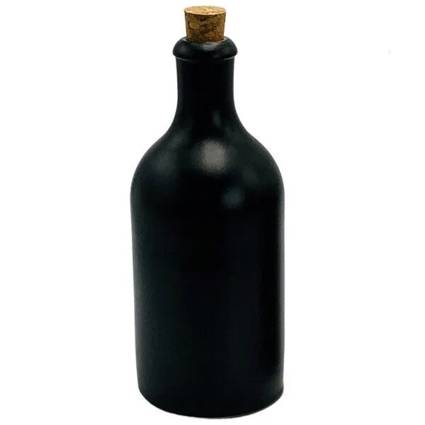 mikken mikken Steingutflasche mit Korken 500 ml, Schwarz, – Produktbild 1 von 3
