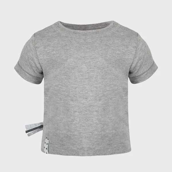 OrganicEra Baby S/S T-shirt 'OrganicEra' aus Bio-Baumwolle, Grey melange (grau), – Produktbild 1 von 4