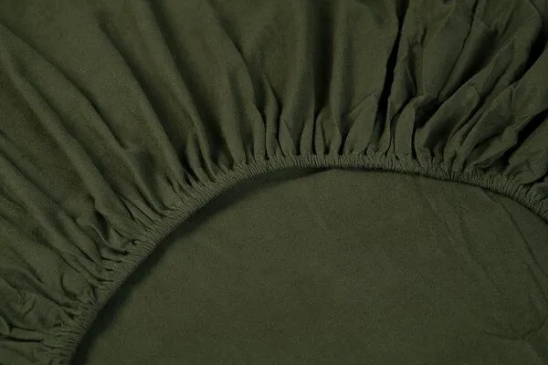 Kayori Kayori Nagano - Spannbettlaken - Flanell, Dunkelgrün, – Produktbild 1 von 1