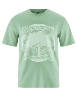 HempAge Hempage Herren vegan T-Shirt Mit Aufdruck Mintgrün – Produktbild 1 von 1