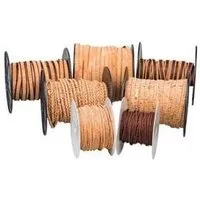 Kork-Deko Kork-Deko Kork Band | flache Korkschnur in beiger | Korkband 25 mm breit | 1m Länge – Produktbild 1 von 1