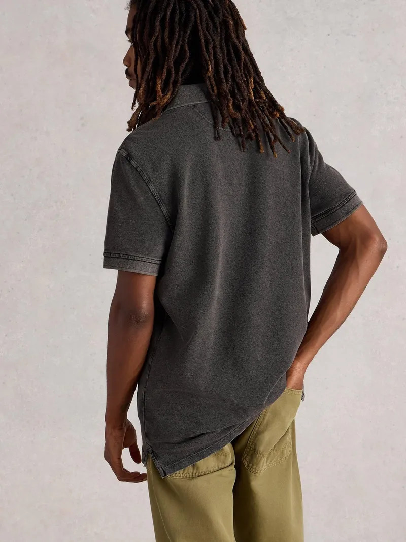 White Stuff Polohemd Utility - XL/R, Washed schwarz, – Produktbild 4 von 4