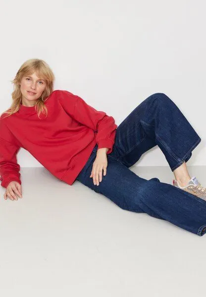 recolution Damen Sweatshirt aus Bio-Baumwolle - NERINE - recolution, Signal red (rot), – Produktbild 2 von 4