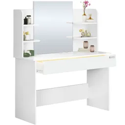 Casaria® Schminktisch Lucia Weiß 140x110x40cm – Produktbild 1 von 1