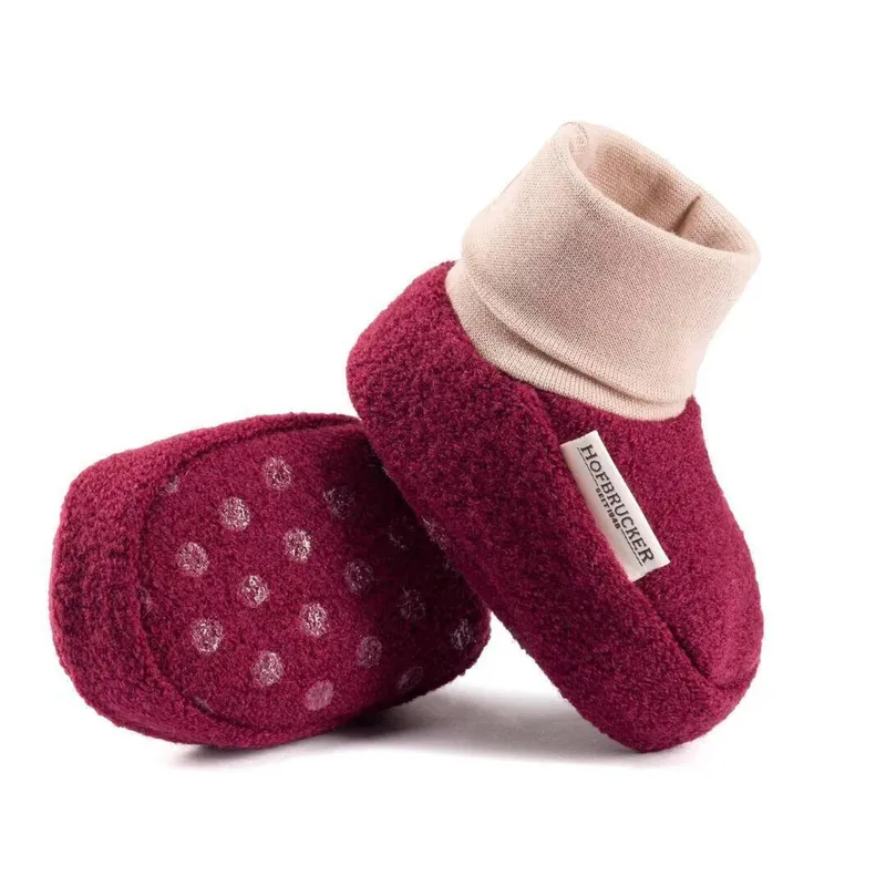 Hofbrucker Hofbrucker Baby Wollwalk Schuhe Elias, Dunkelrot, – Produktbild 2 von 2