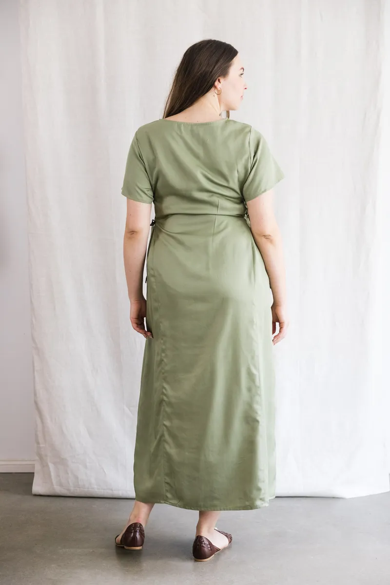 Jyoti - Fair Works Jyoti - Fair Works Damen vegan Kleid Ishani Matcha Grün, Hellgrün, – Produktbild 2 von 2