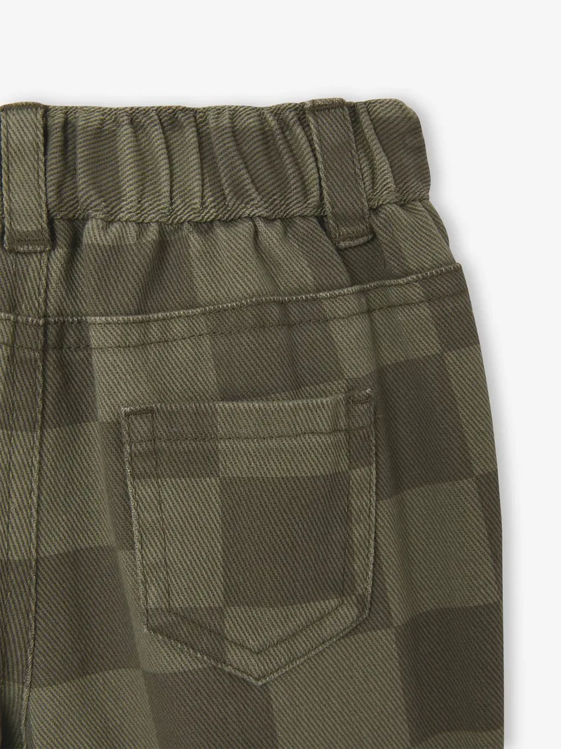 Vertbaudet Baby Chinohose mit Karomuster, Khaki, – Produktbild 3 von 3