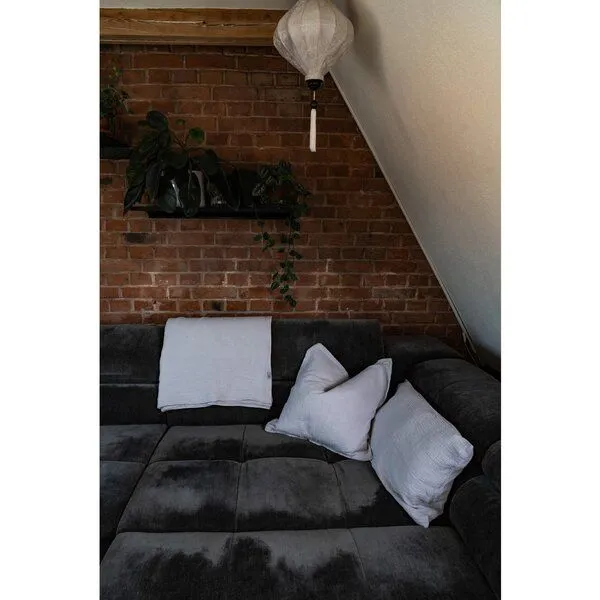 Hutch&Putch Hutch&Putch Musselin Sommerdecke für warme Nächte - Abmaße 135x220 cm - aus 100% Bio-Baumwolle - Handmade in Germany, Light grey, – Produktbild 4 von 4