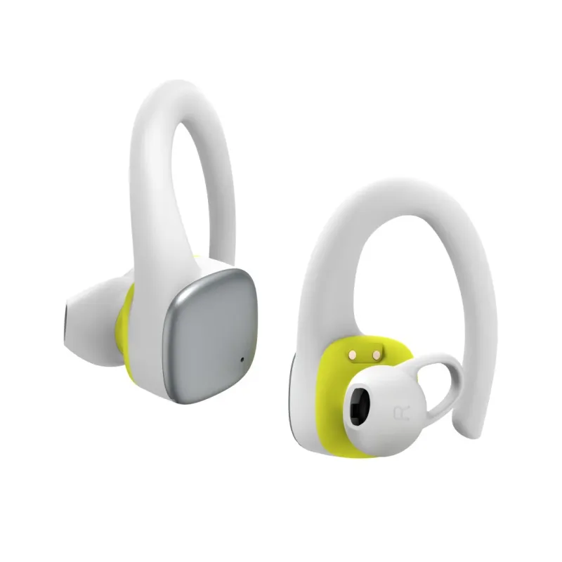 Hama Hama "Bluetooth®-Kopfhörer ""Spirit Athletics"", True Wireless, Ohrbügel, Weiß/Gelb (00184115)" – Produktbild 4 von 5