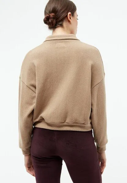 Givn Berlin Givn Berlin Sweater GBRESA aus recycelter Baumwolle mit Kragen, Beige, – Produktbild 4 von 4