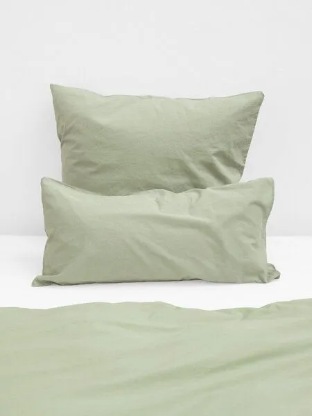erlich textil erlich textil Michel Kopfkissenbezug aus Bio-Baumwolle, Leinen Mix, made in Europe, Pistazie, – Produktbild 2 von 6
