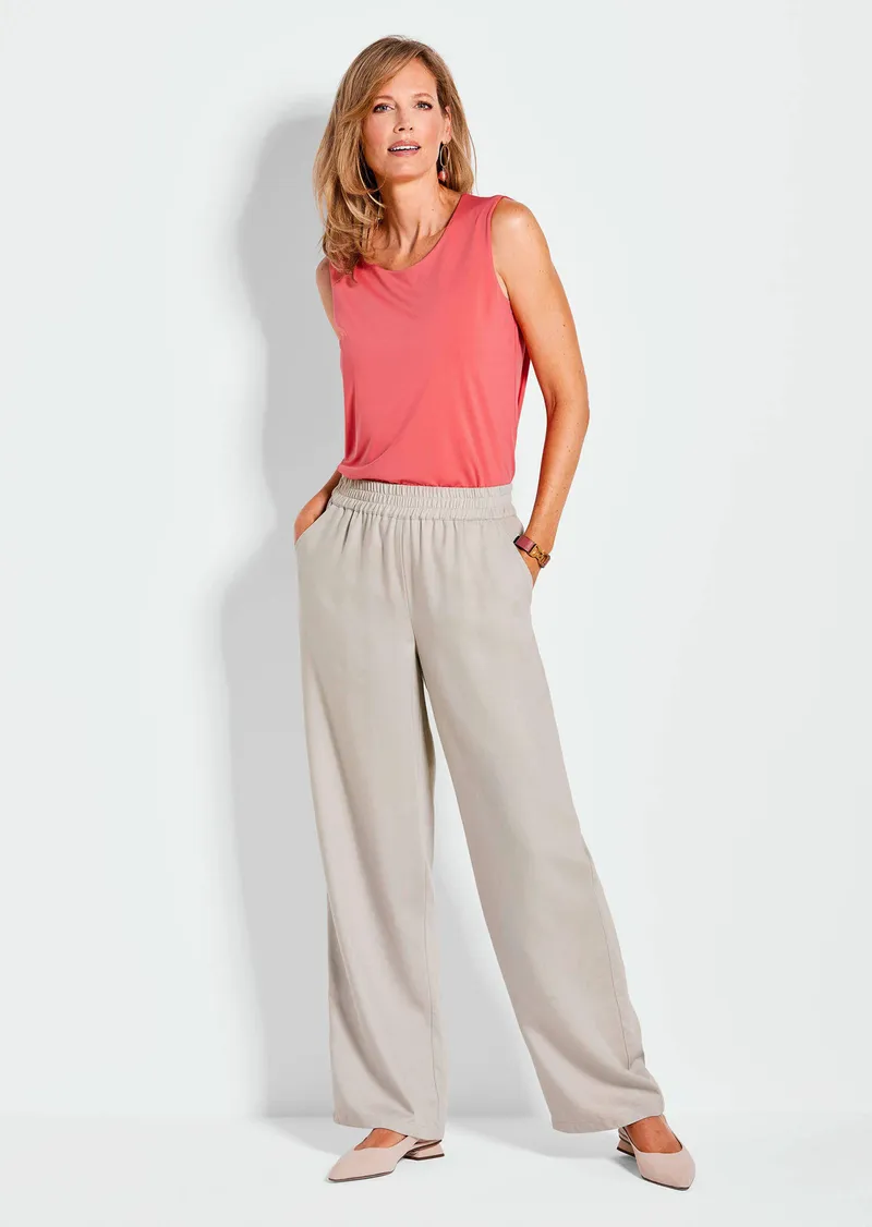 Goldner Schlupfbundhose VERA in Tencel-Qualität - stein - Gr. 24 von Goldner Fashion, Braun, – Produktbild 2 von 3