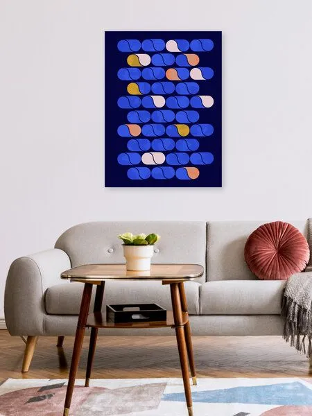 Photocircle Photocircle Poster / Leinwandbild - Blue modern pattern – Produktbild 2 von 4