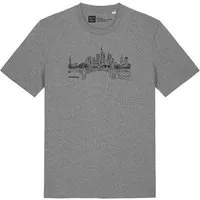ilovemixtapes ilovemixtapes T-Shirt Frankfurt Skyline – Bio-Baumwolle, Fair Wear, Handbedruckt, Mid heather grey (grau), – Produktbild 1 von 1
