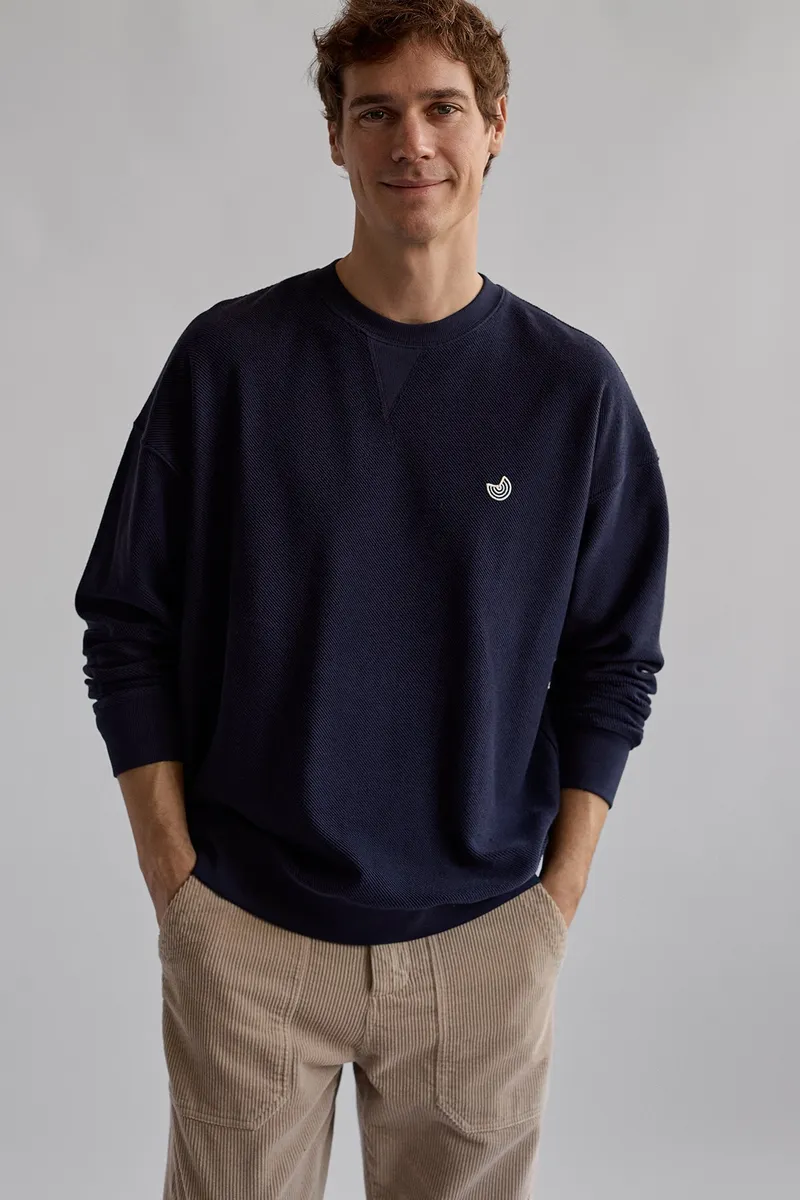TWOTHIRDS TWOTHIRDS Herren vegan Sweatshirt Middelhagen Navy, Extra dunkelblau, – Produktbild 1 von 2