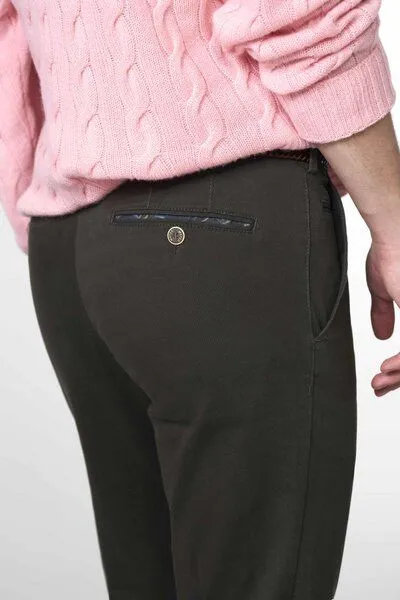 Meyer MEYER Chino in Micro Fantasy, Braun (mokka), – Produktbild 4 von 4