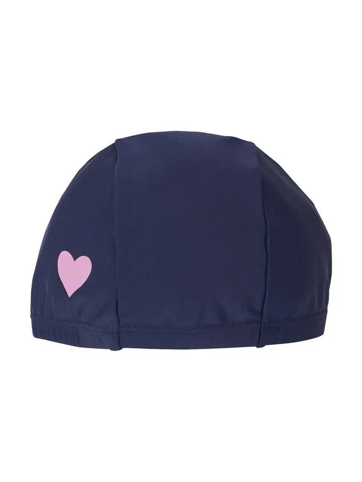 Vertbaudet Vertbaudet Badeanzug Badeanzug LOVE mit Badekappe Mädchen, Blau, – Produktbild 2 von 4