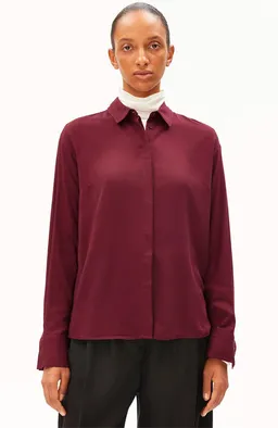 ARMEDANGELS ARMEDANGELS Damen vegan Langarmbluse Larisaana Rot – Produktbild 1 von 1