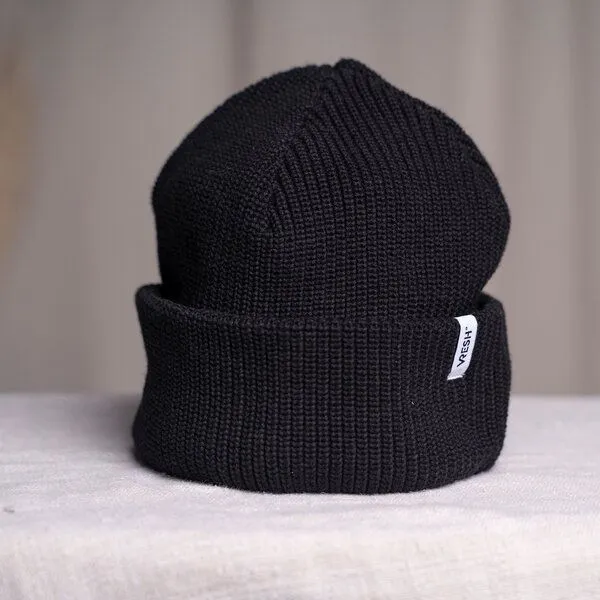 Vresh Clothing Vresh Clothing Avriel - Fisherman Beanie aus Biobaumwolle, Schwarz, – Produktbild 1 von 2