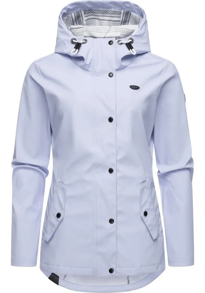 ragwear ragwear Regenjacke YM-Marge stylische Übergangsjacke mit großer Kapuze, Blau, – Produktbild 4 von 5