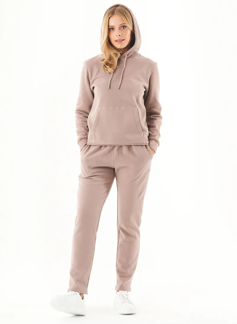 ORGANICATION ORGANICATION Damen vegan Hoodie Haree Mokka, Beige, – Produktbild 1 von 2