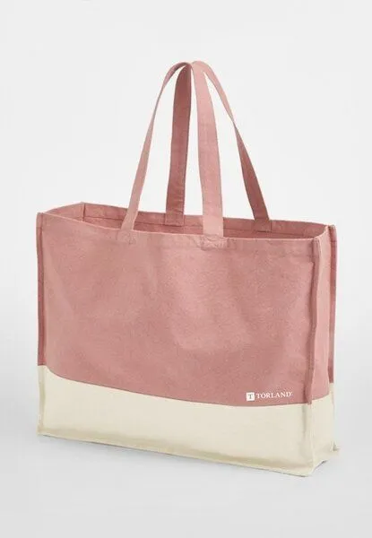 TORLAND TORLAND Bio-Baumwoll Strandtasche Shopa, Rosa (rose/natural), – Produktbild 1 von 1