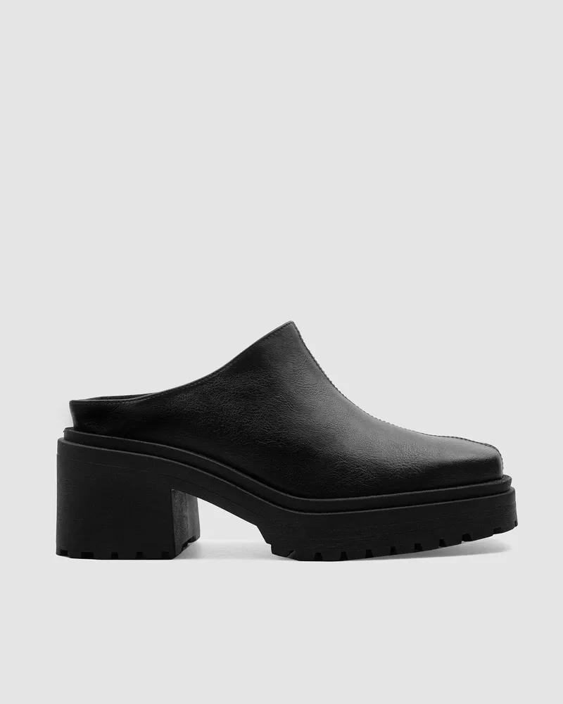 BOHEMA BOHEMA Damen vegan Squared Mule Schwarz, Schwarz, – Produktbild 2 von 2