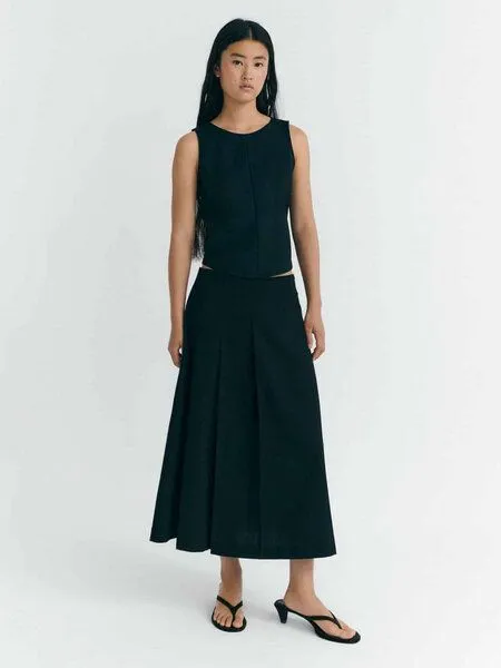thinking mu thinking mu Damen Rock - Bahia Skirt, Black (schwarz), – Produktbild 2 von 3