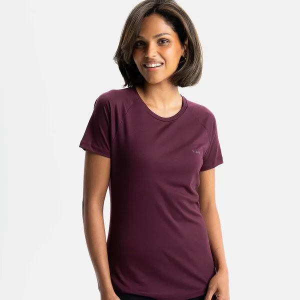 VIDAR Sport VIDAR Sport Damen Natural Performance Shirt, Burgundy red, – Produktbild 3 von 4