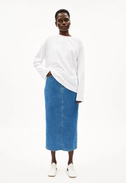 ARMEDANGELS ARMEDANGELS KAALYKE DENIM Damen Jeansrock aus recycelter Baumwolle, Blue, – Produktbild 4 von 4