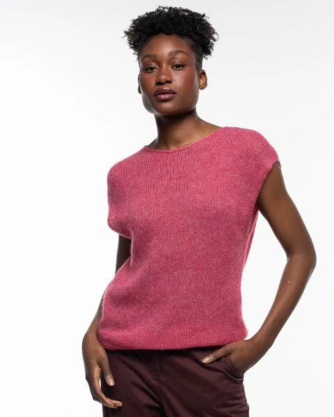 Alma & Lovis Alma & Lovis Leichter Strick-Pullunder aus feinem Alpakagarn | Light Pullunder, Cherry (pink), – Produktbild 1 von 4
