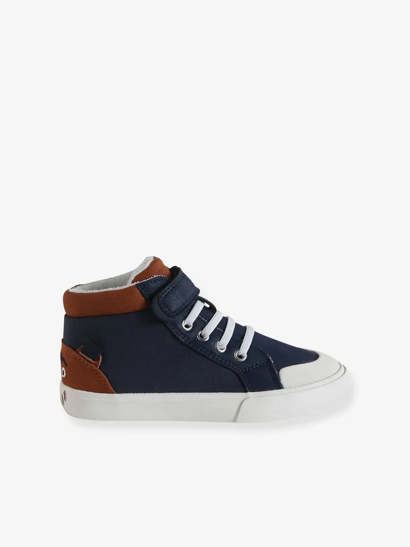 Vertbaudet Vertbaudet Kinder High Sneakers mit Anziehtrick, Marine, – Produktbild 2 von 4